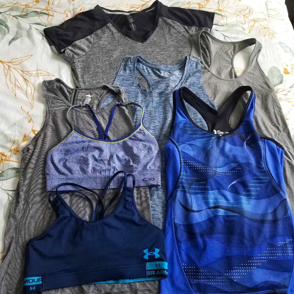 LOT of Ladies Activewear/Athletic (7+ Items) Mostly Small and Medium, NEW & USED